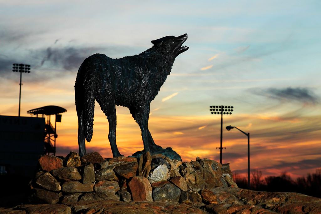 Wolf statue